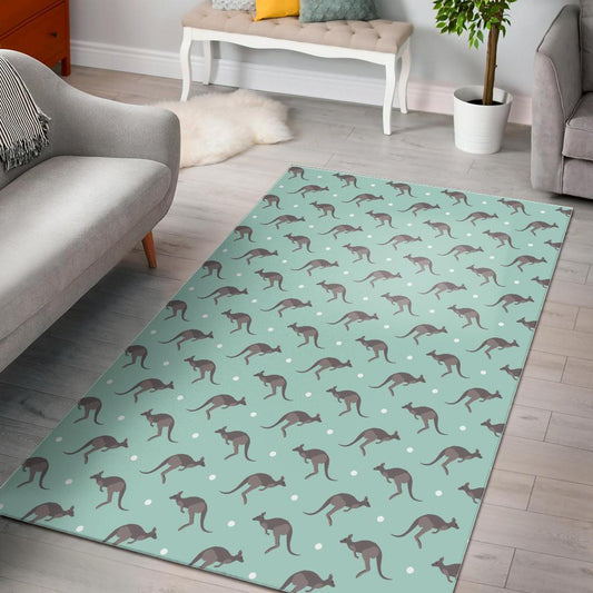 Kangaroo pattern background Area Rug