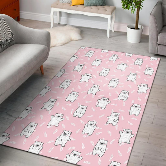 Polar Bear Pattern Print Design PB09 Area Rugs