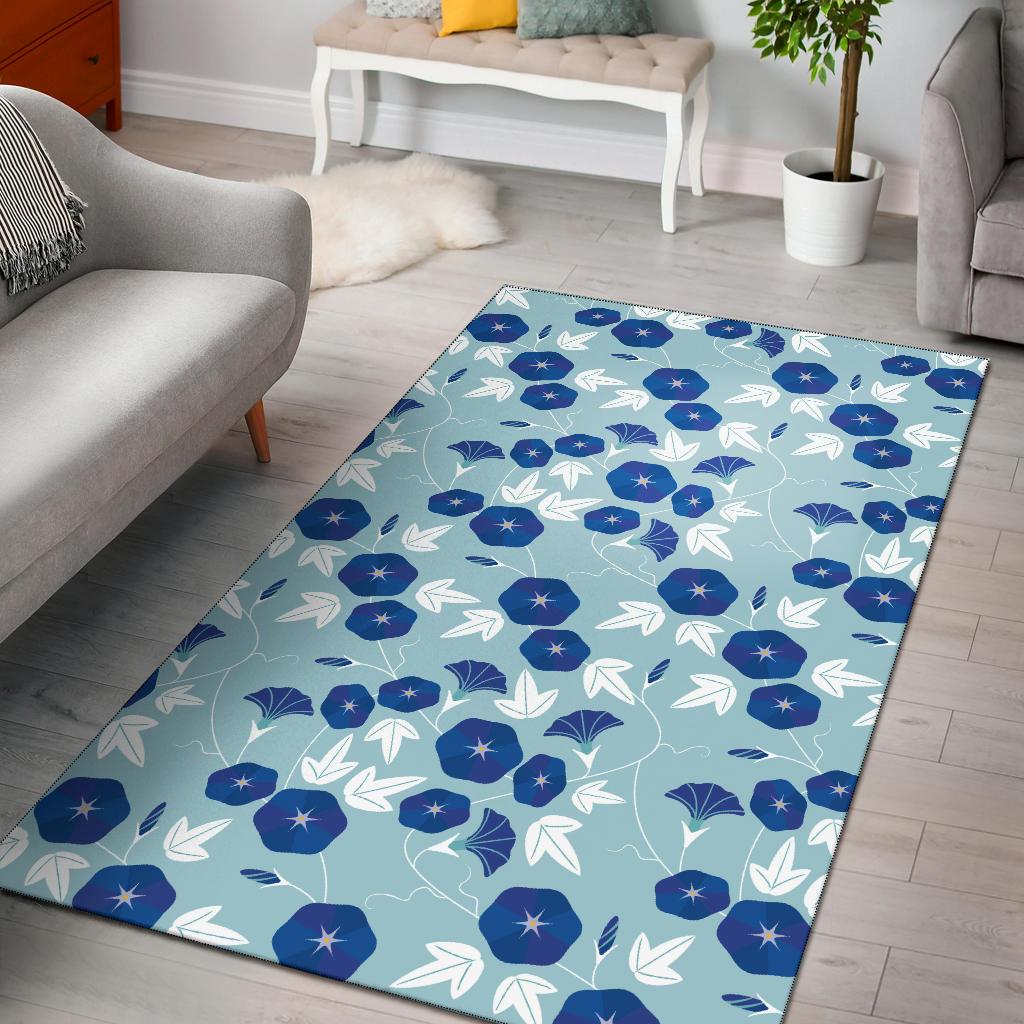 Morning Glory Pattern Print Design MG07 Area Rugs