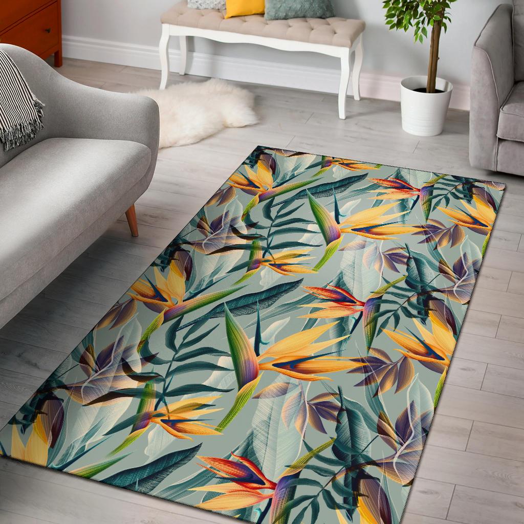 Tropical Flower Pattern Print Design TF022 Area Rugs