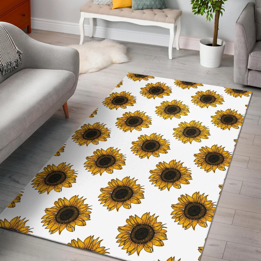 sunflowers design pattern Area Rug