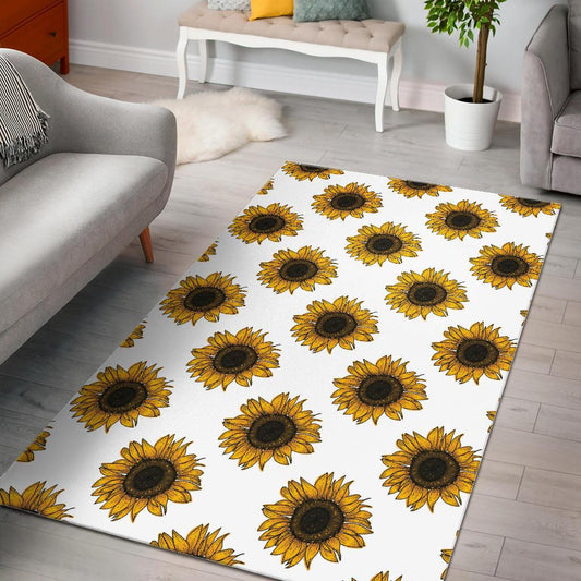 sunflowers design pattern Area Rug