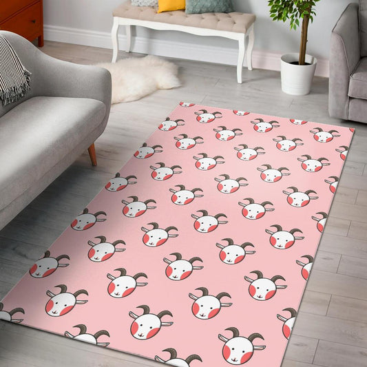 Cute goat pattern Area Rug