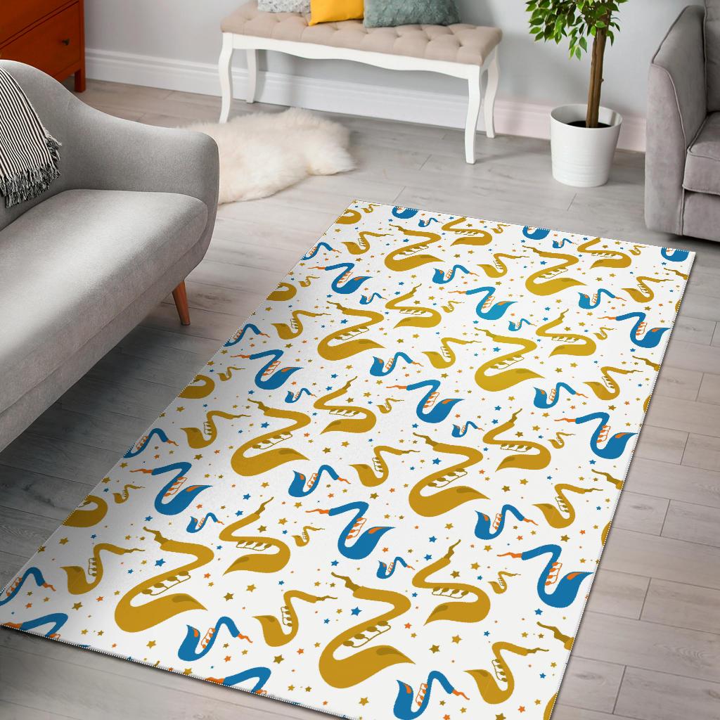 Saxophone Pattern Area Rug