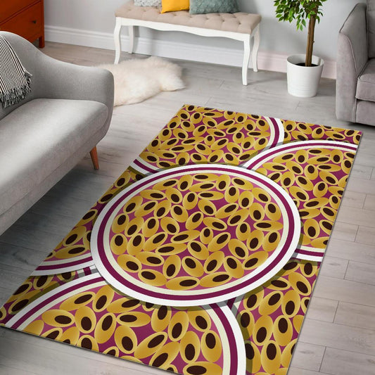 Passion Fruit Seed Pattern Area Rug