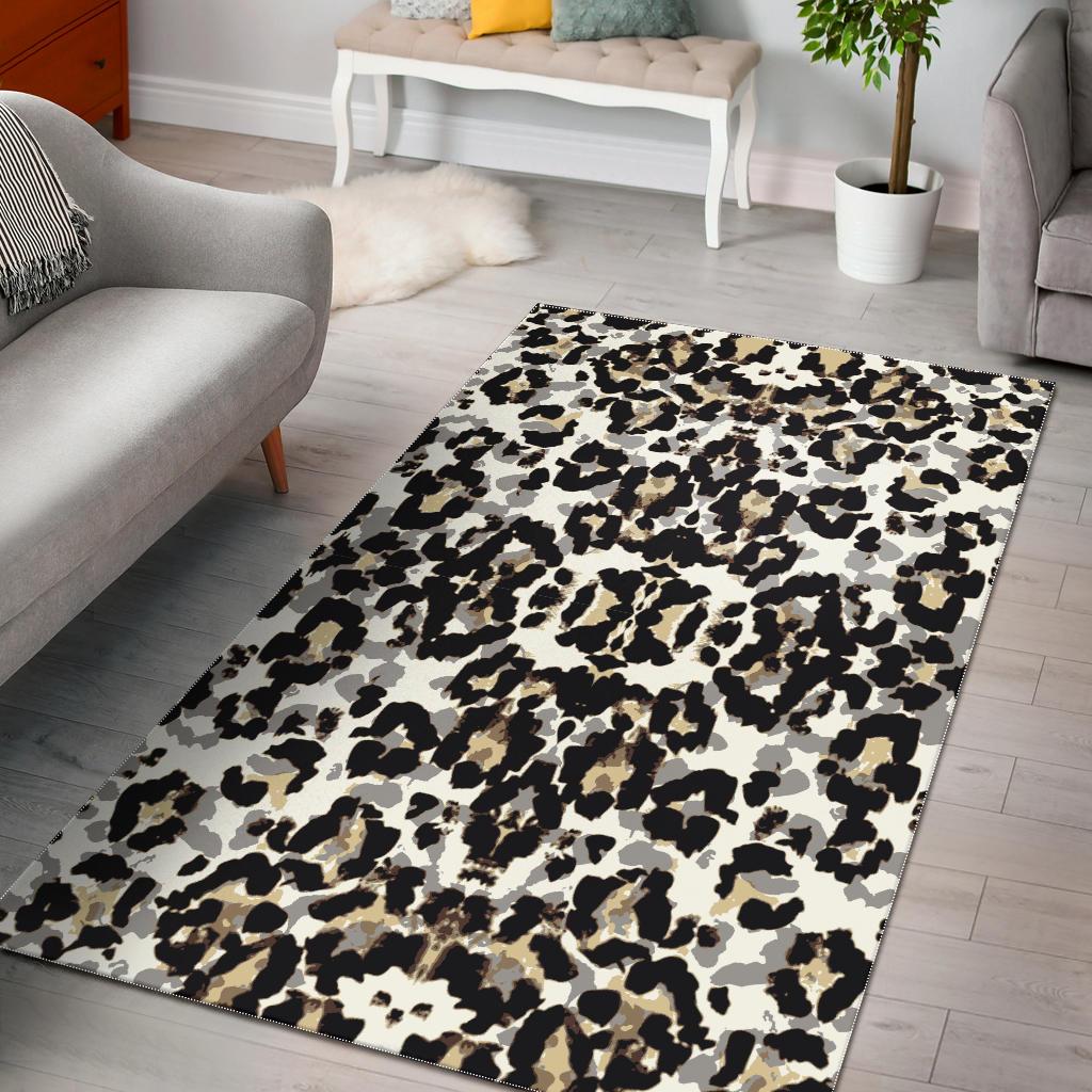 Leopard Skin Pattern Area Rug