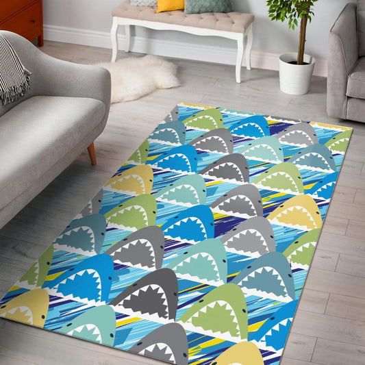 Shark Head Pattern Area Rug
