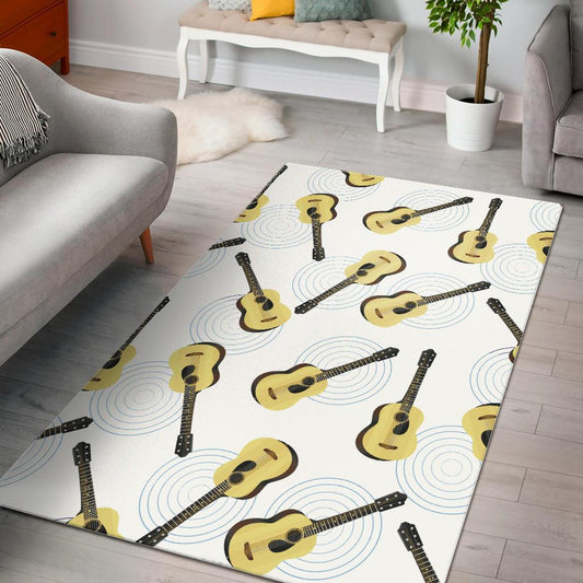Classic Guitar Pattern Area Rug