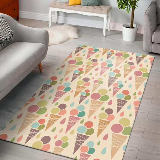 Ice cream cone pattern Area Rug