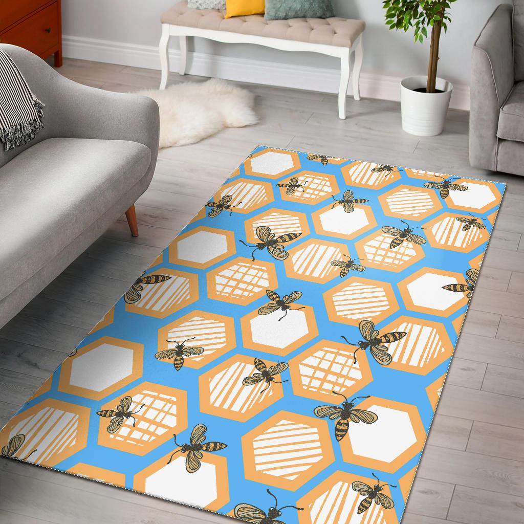 Bee honeycomb pattern Area Rug