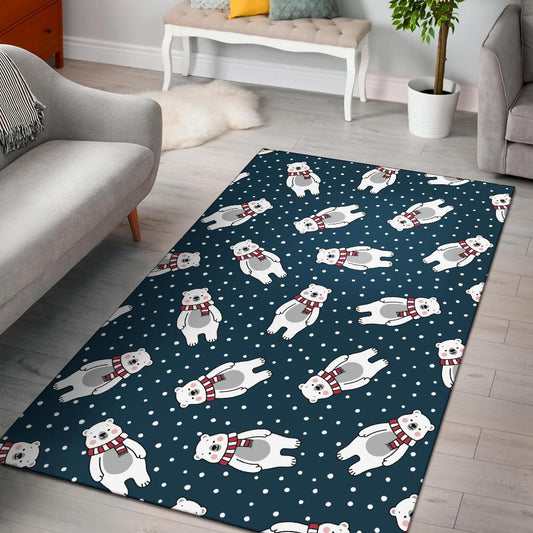 Polar Bear Pattern Print Design PB05 Area Rugs