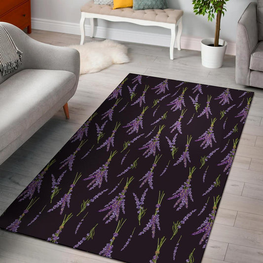 Lavender Pattern Print Design LV05 Area Rugs