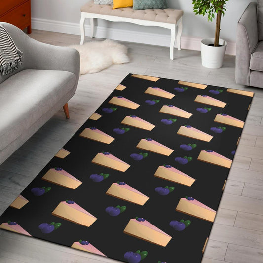 Cheesecake Blueberry Pattern Print Design CK01 Area Rugs
