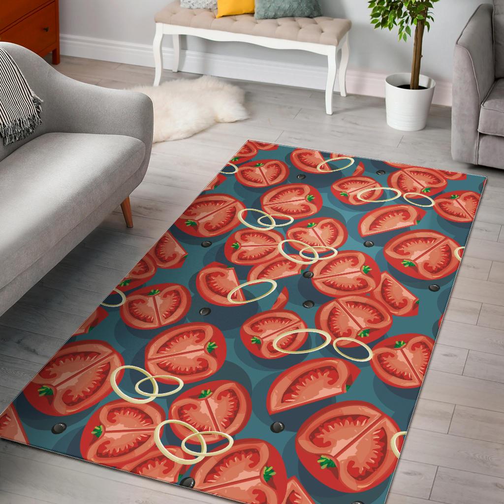 Tomato Pattern Background Area Rug