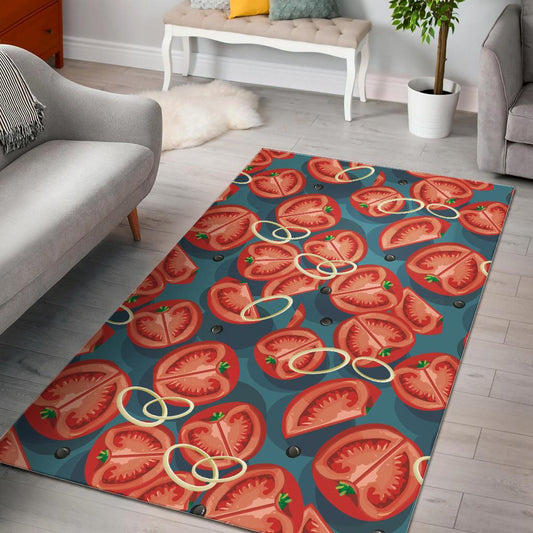 Tomato Pattern Background Area Rug