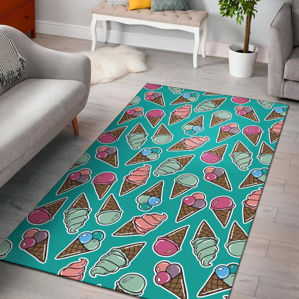 Ice Cream Pattern Print Design IC01 Area Rugs