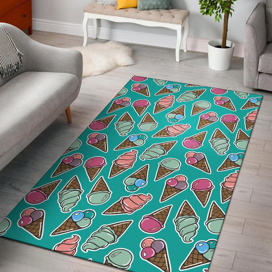 Ice Cream Pattern Print Design IC01 Area Rugs