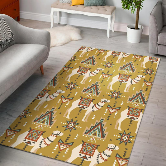 Camels ethnic motif pattern Area Rug
