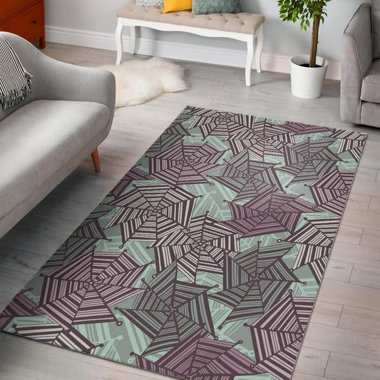 Spider web cobweb design color pattern Area Rug