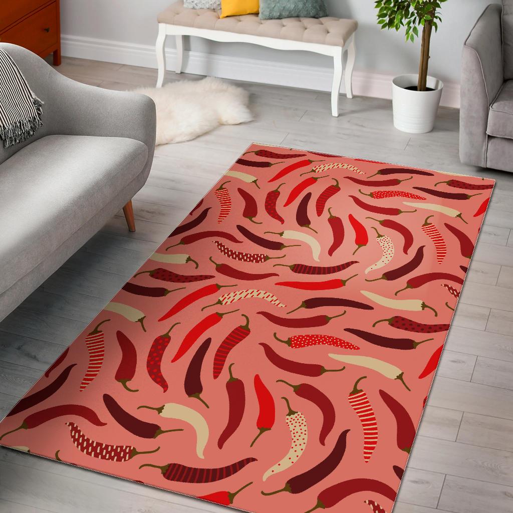 Beautiful Chili peppers pattern Area Rug