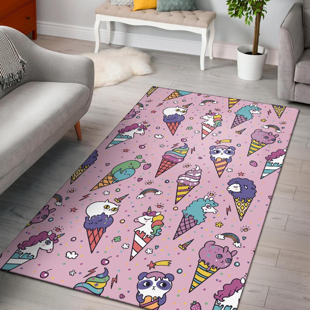 Ice Cream Pattern Print Design IC05 Area Rugs