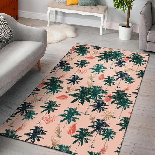 Palm Tree Pattern Print Design PT014 Area Rugs
