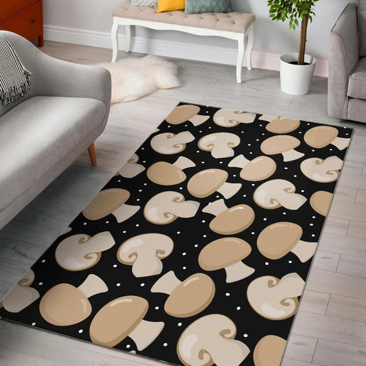 Champignon mushroom pattern Area Rug