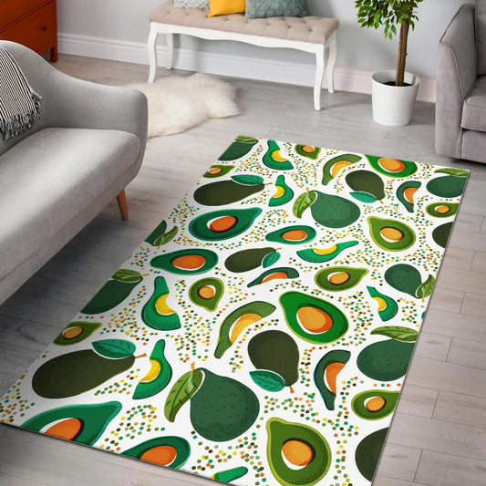 Avocado design pattern Area Rug