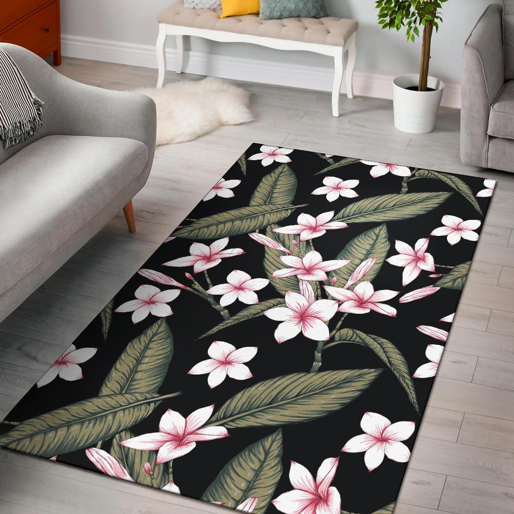 Plumeria Pattern Print Design PM021 Area Rugs