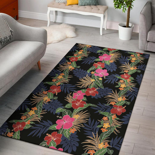 Hawaiian Themed Pattern Print Design H011 Area Rugs