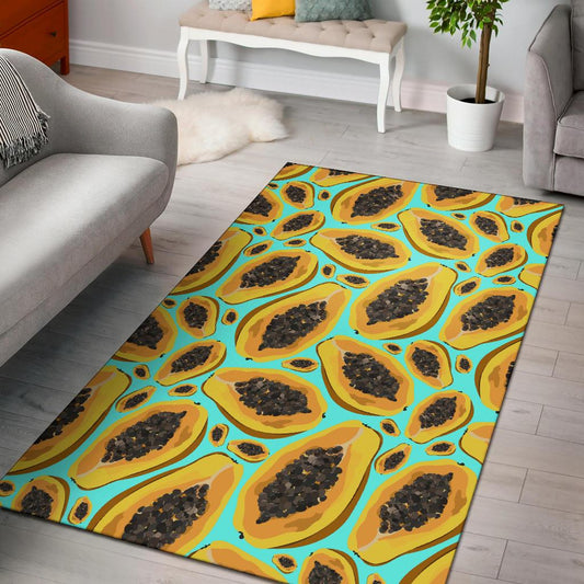 Papaya Pattern Print Design PP03 Area Rugs