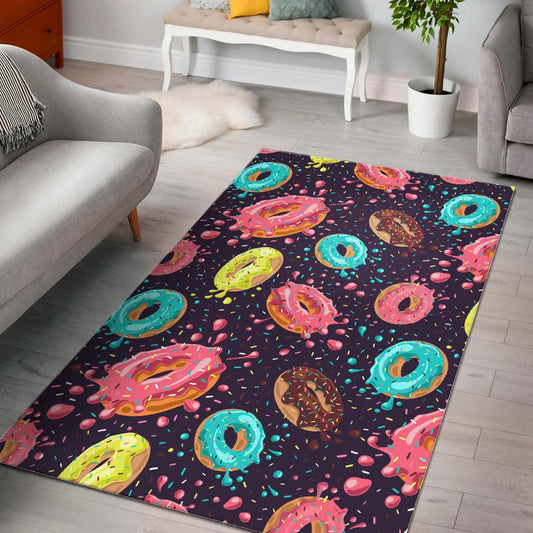Colorful donut glaze pattern Area Rug