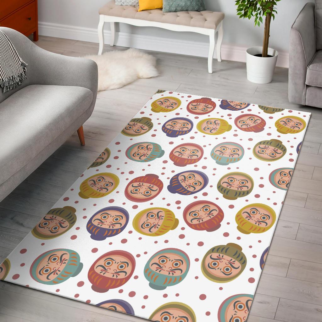Daruma Dot Pattern Area Rug