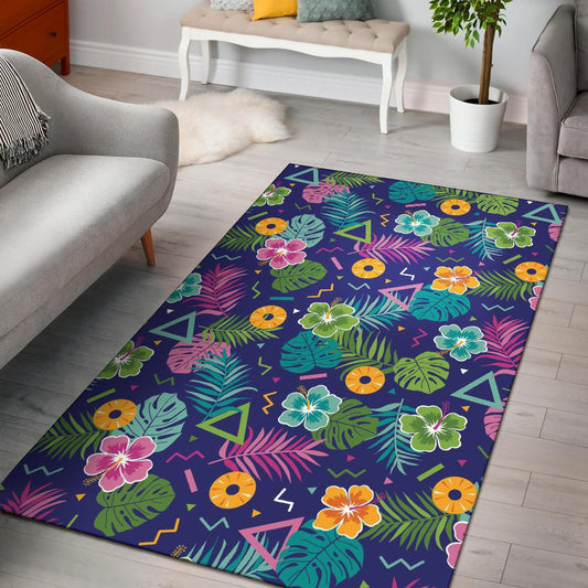 Hawaiian Themed Pattern Print Design H014 Area Rugs