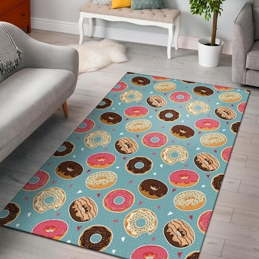 Donut Pattern Print Design DN04 Area Rugs