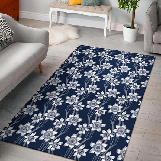 Daffodils Pattern Print Design DF09 Area Rugs