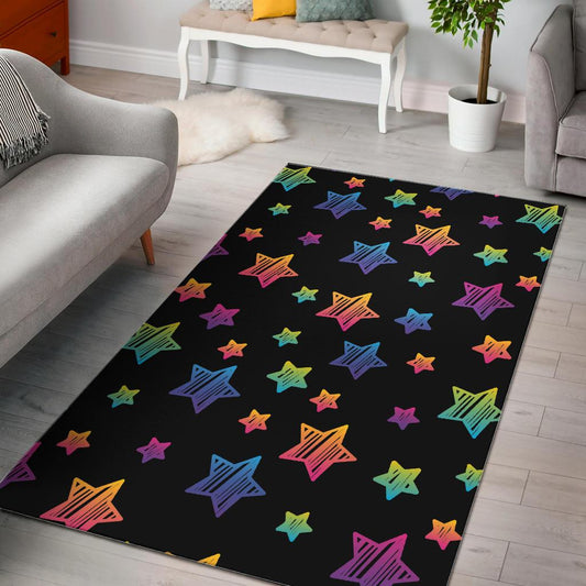 Colorful star pattern Area Rug