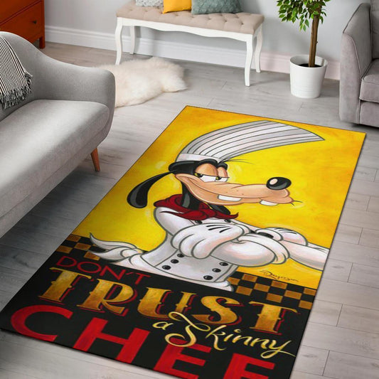 Goofy 'Don'T Trust A Skinny Chef' Area Rug