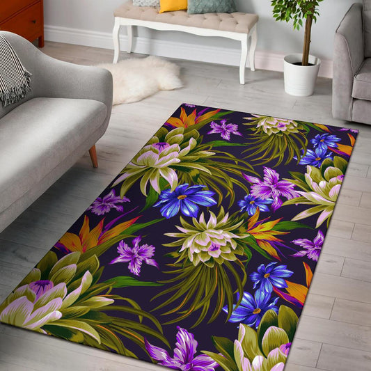 Water Lily Pattern Print Design WL08 Area Rugs