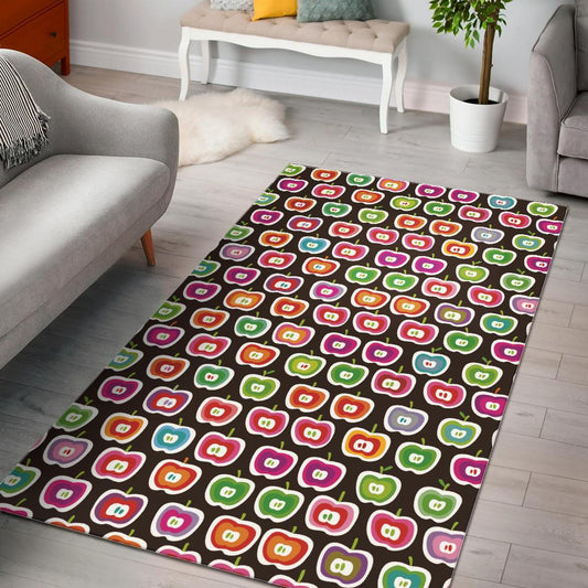 Colorful Apple Pattern Area Rug