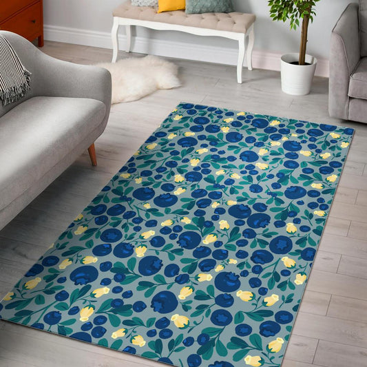 blueberry design pattern Area Rug