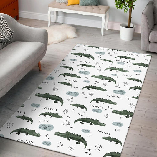 Crocodile Pattern Background Area Rug