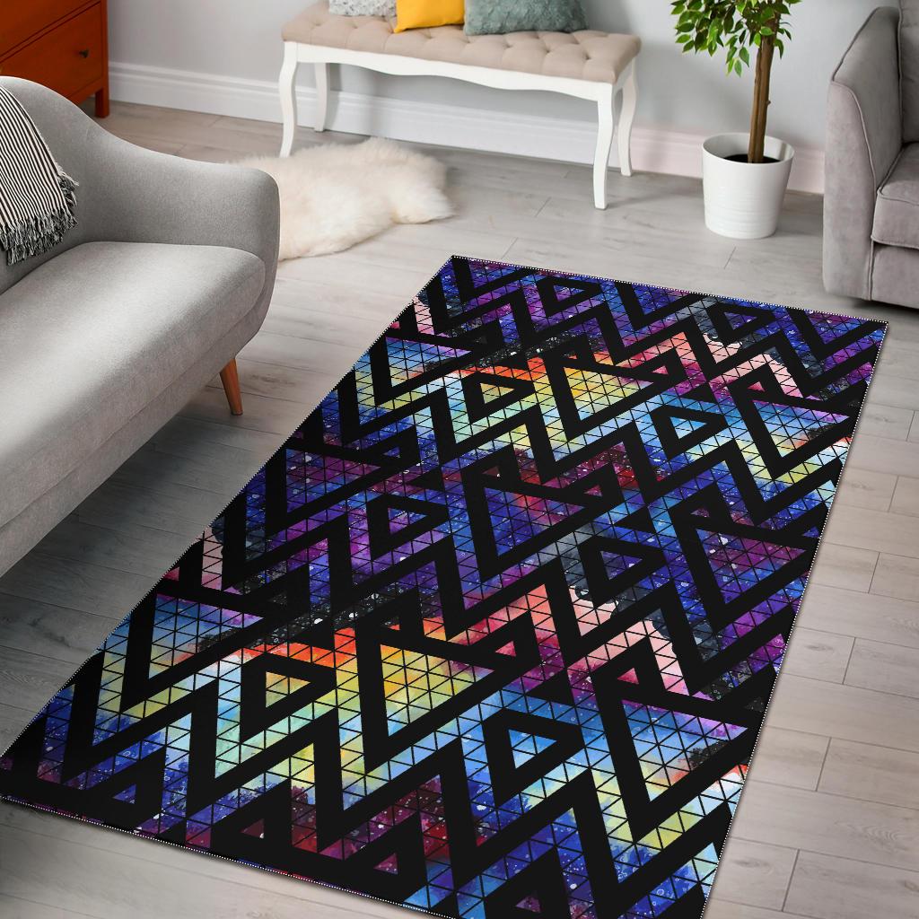 Space Colorful Tribal Galaxy Pattern Area Rug