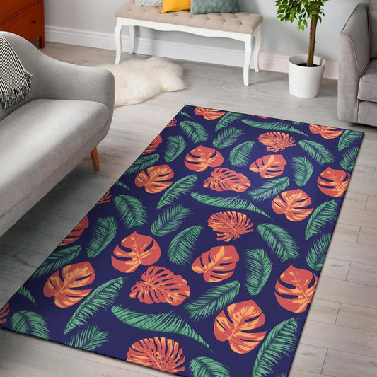 Palm Leaves Pattern Print Design PL011 Area Rugs