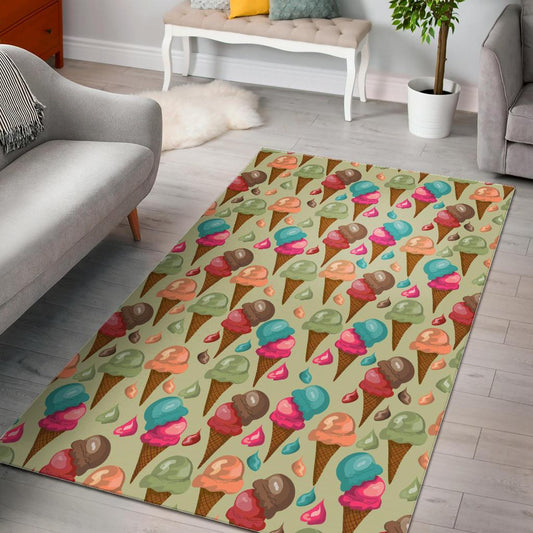 Colorful ice cream pattern Area Rug