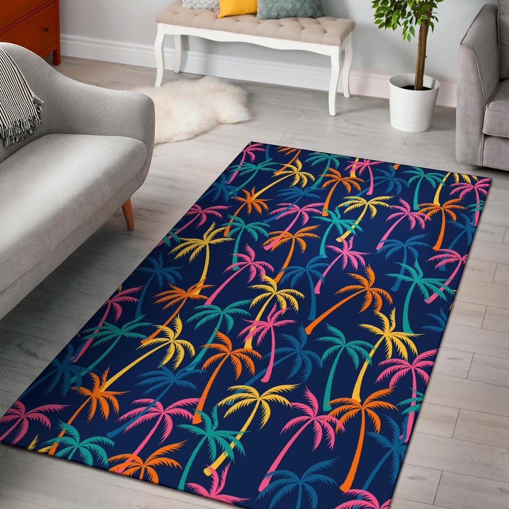 Palm Tree Pattern Print Design PT013 Area Rugs