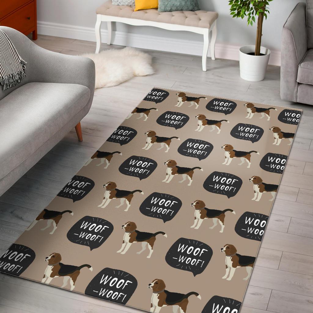 Beagle pattern Area Rug