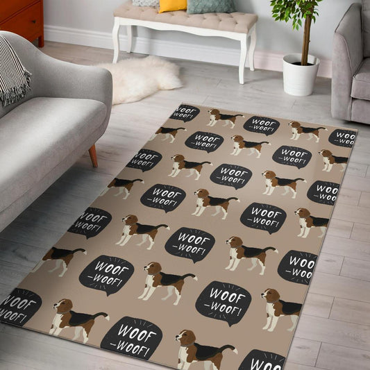 Beagle pattern Area Rug