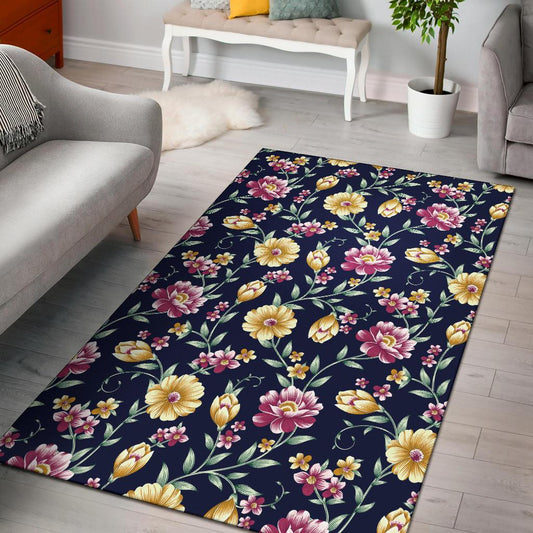 Gerberas Pattern Print Design GB03 Area Rugs