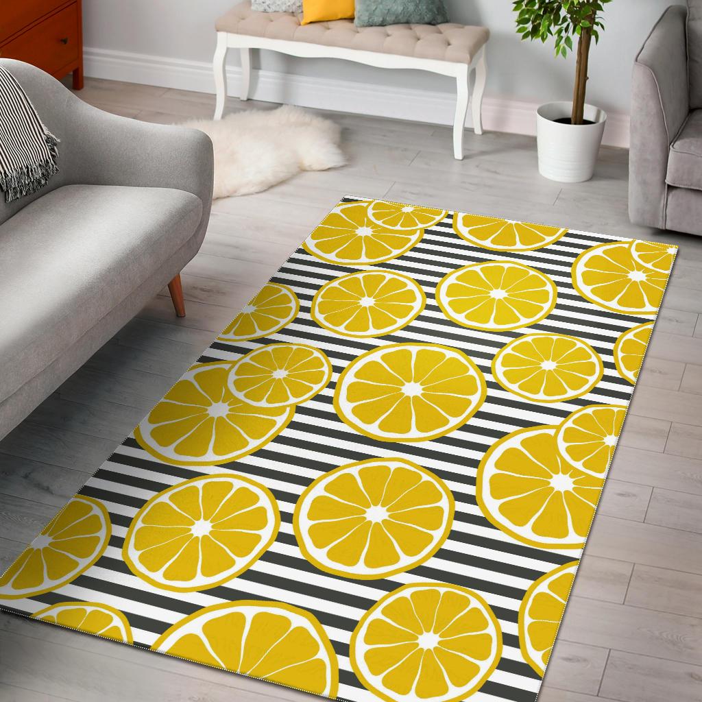 slice of lemon design pattern Area Rug